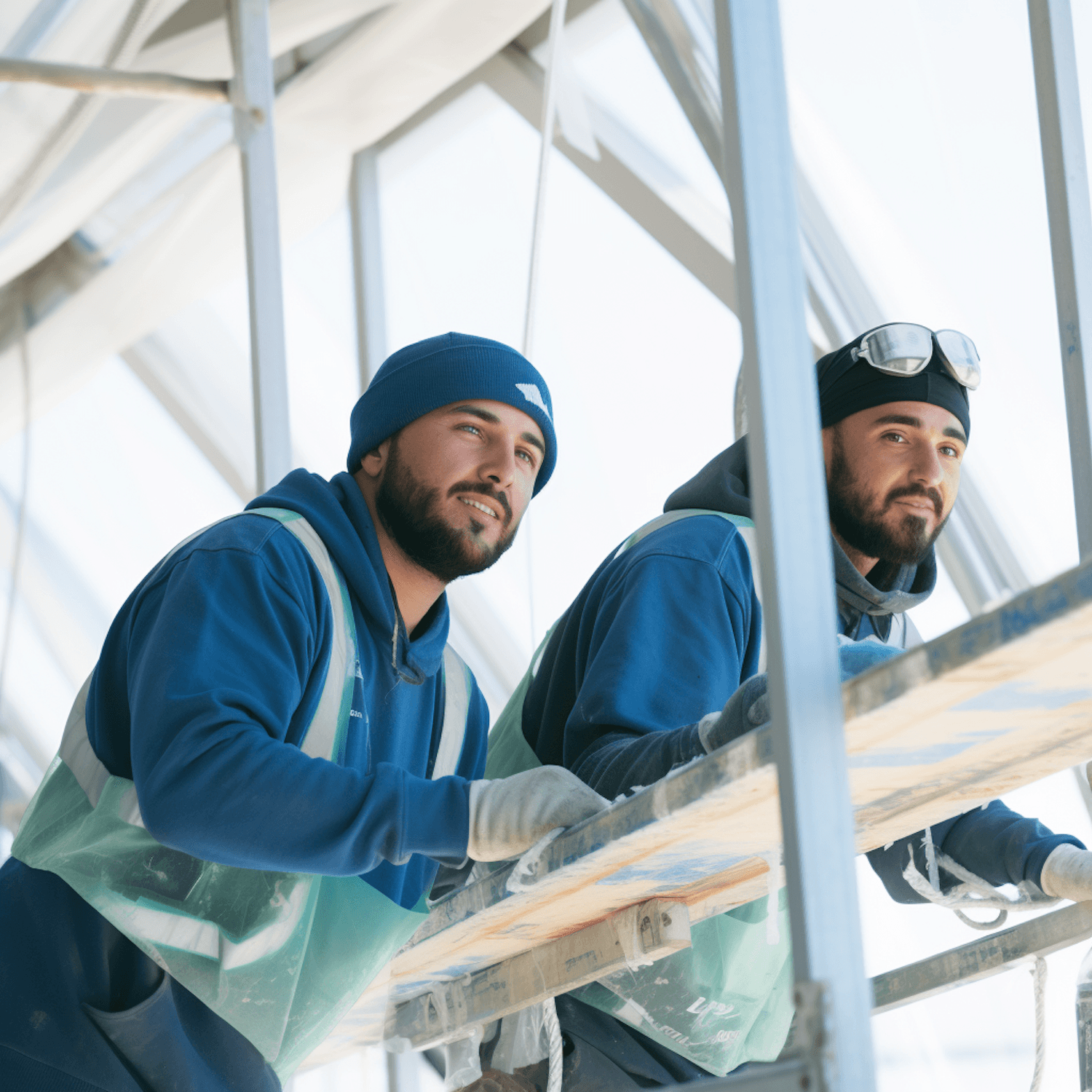 Ironridge field crew working on an elevated structure